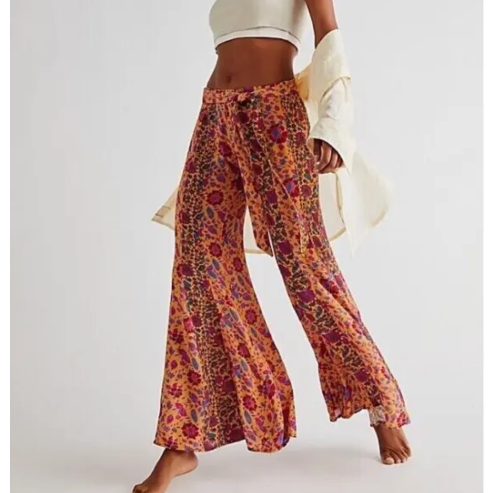 Free People Boho Wide Leg Flare Pants FESTIVAL!